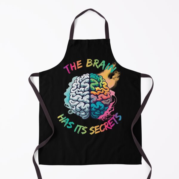 Item preview, Two halves of the brainwith text ‘The brain has its secrets’ designed and sold by HarridanCreates.