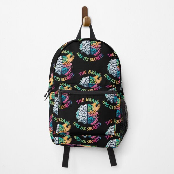 Item preview, Two halves of the brainwith text ‘The brain has its secrets’ designed and sold by HarridanCreates.
