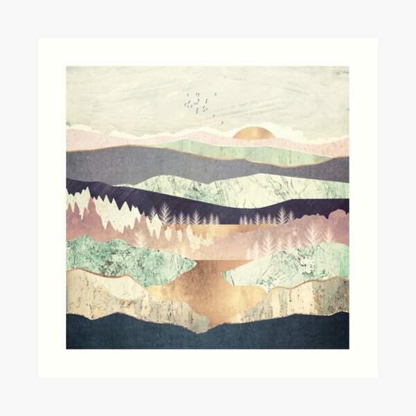 Golden Spring Reflection Art Print