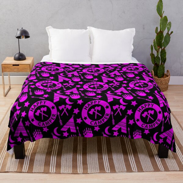 Item preview, Purple Cute Camping Pattern designed and sold by dottiedigitals.