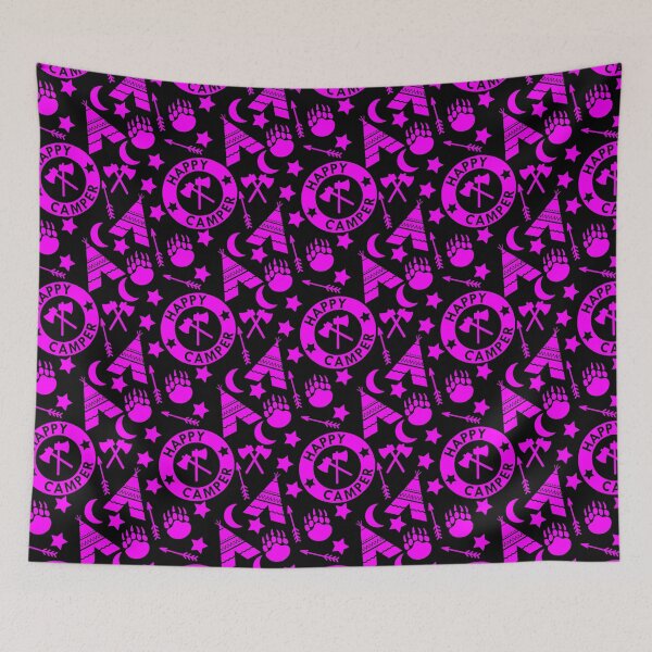 Item preview, Purple Cute Camping Pattern designed and sold by dottiedigitals.