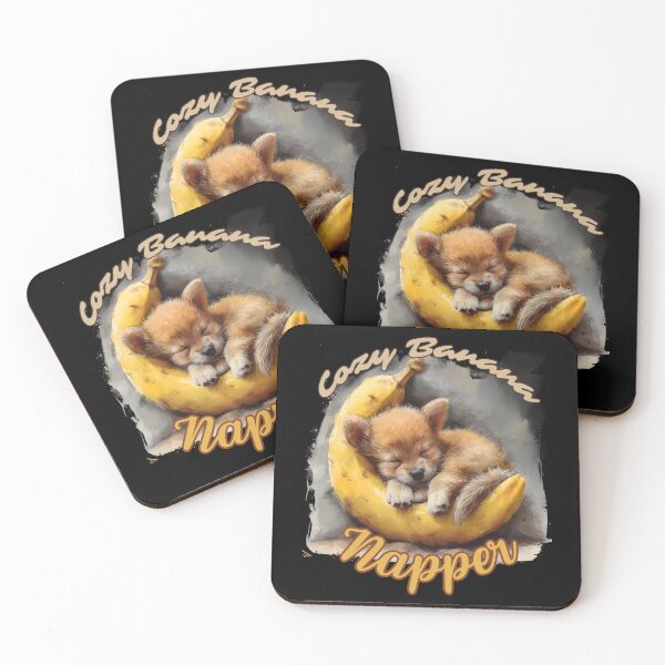 Item preview, Cozy Banana Napper - Adorable Puppy Dreaming Design designed and sold by VoyteksDesigns.
