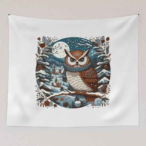 Item preview, Owl in Winter designed and sold by Azrora.
