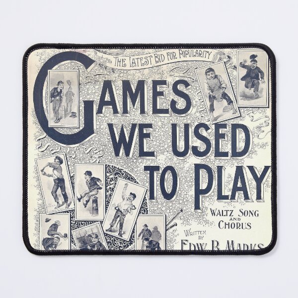 Item preview, Games we used to play. Vintage Baseball Sheet Music cover. (Restored). HIGH DEFINITION designed and sold by MINDTHECHERRY.