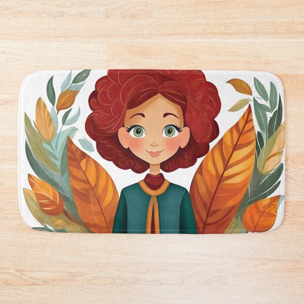 Item preview, Naturesque Aura: Enchanting Girl Amidst Leaves designed and sold by KirtidaOrg.