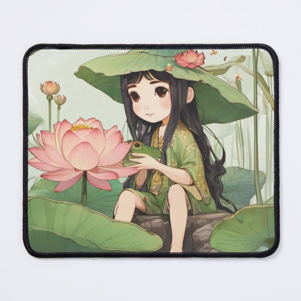 Item preview, Small lotus Leshy with pet toad designed and sold by marygov.