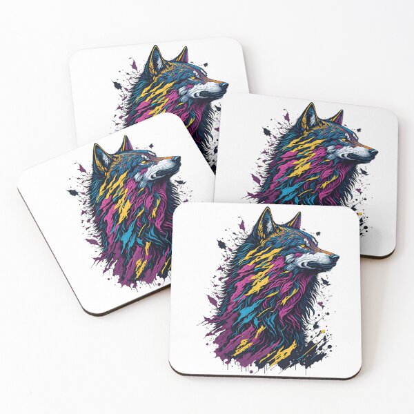Item preview, Colorful Wolf - AI Generated designed and sold by Manos Ch.
