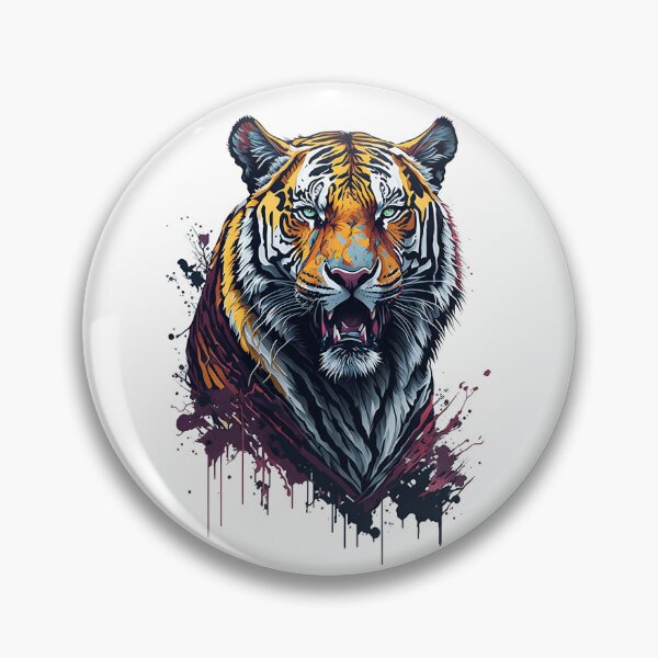 Item preview, Colorful Tiger Portrait - AI Generated designed and sold by Manos Ch.