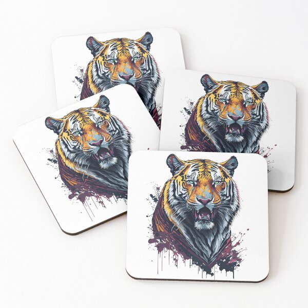 Item preview, Colorful Tiger Portrait - AI Generated designed and sold by Manos Ch.
