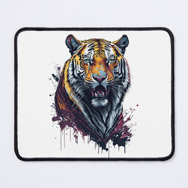Item preview, Colorful Tiger Portrait - AI Generated designed and sold by Manos Ch.