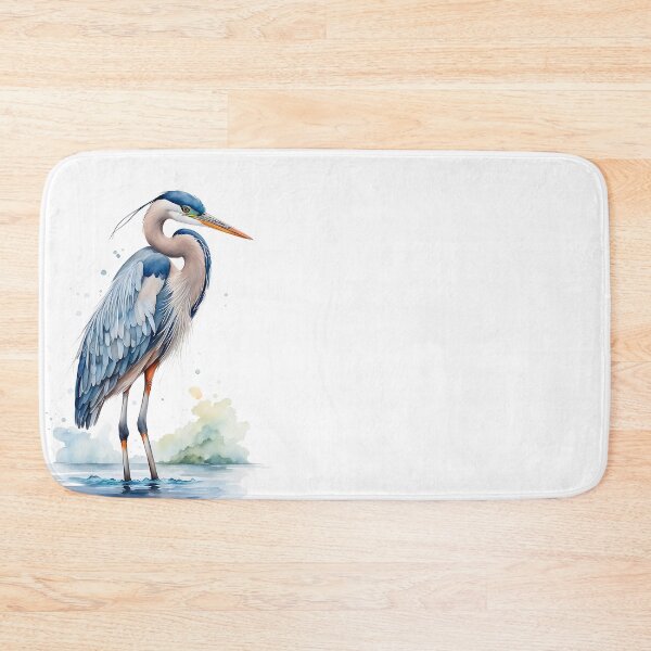 Item preview, Colorful Watercolor Great Blue Heron Full Figured designed and sold by anyasevchenko.