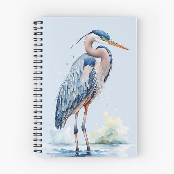 Item preview, Colorful Watercolor Great Blue Heron Full Figured designed and sold by anyasevchenko.