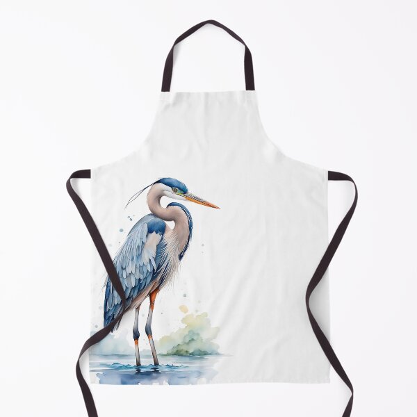 Item preview, Colorful Watercolor Great Blue Heron Full Figured designed and sold by anyasevchenko.
