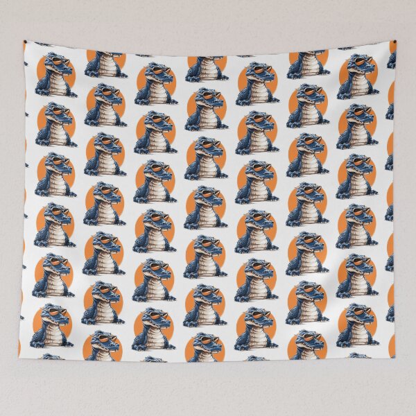 Item preview, Swamp Symphony: Vibrant Orange and Blue Gator Elegance for Every Wild Spirit designed and sold by Ignorant-Artist.