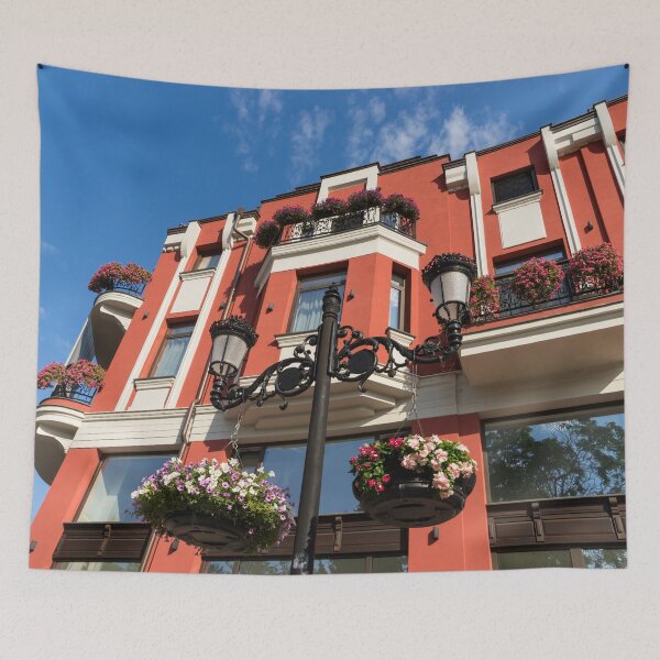 Item preview, Marvelous Architecture in Plovdiv - Colorful Art Deco Facade with Flowers designed and sold by Georgia Mizuleva.