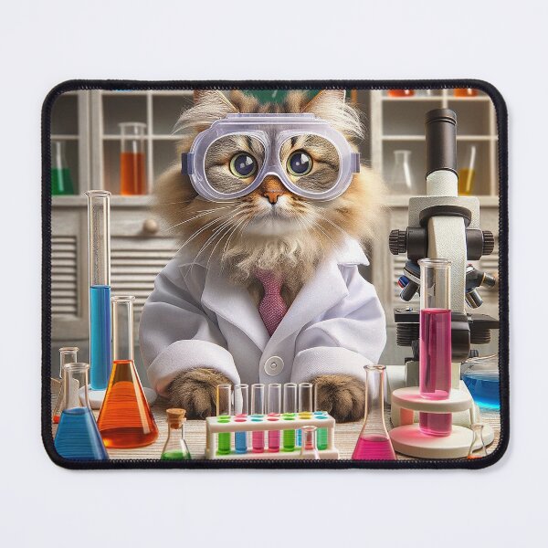 Item preview, Purrfessor Whiskers the Cat Scientist designed and sold by catontheroof.