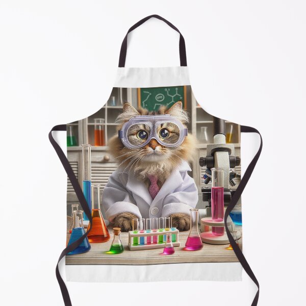 Item preview, Purrfessor Whiskers the Cat Scientist designed and sold by catontheroof.