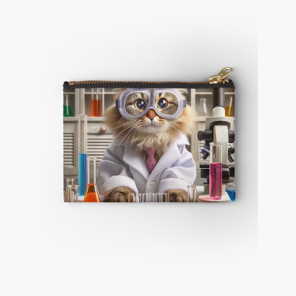 Item preview, Purrfessor Whiskers the Cat Scientist designed and sold by catontheroof.