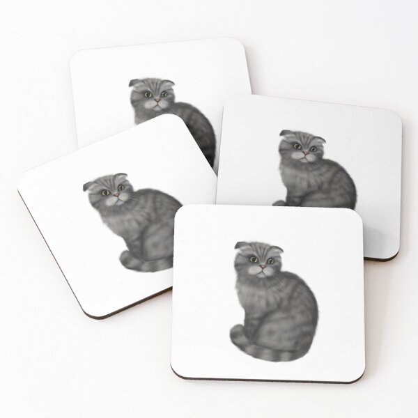 Item preview, Scottish fold gray cat designed and sold by MonikaLauda.