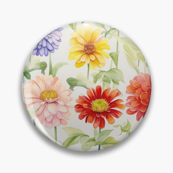 Item preview, Zinnia Tile 01: Rainbow Smiles in a Field of Daisy Dandelions and Sunshine of Nature's Confetti Party designed and sold by TheBrainArt.