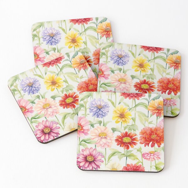 Item preview, Zinnia Tile 01: Rainbow Smiles in a Field of Daisy Dandelions and Sunshine of Nature's Confetti Party designed and sold by TheBrainArt.