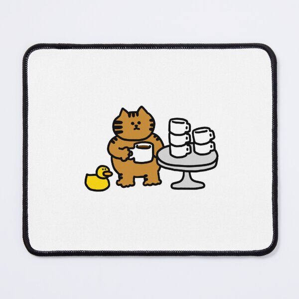 Item preview, a Cat and a Duck in the coffee shop designed and sold by superbaechoo.