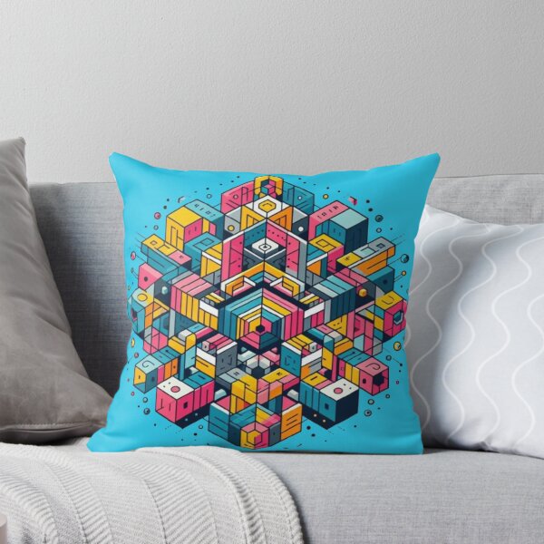 Item preview, Colorful Geometric Cityscape designed and sold by Lyavalio.