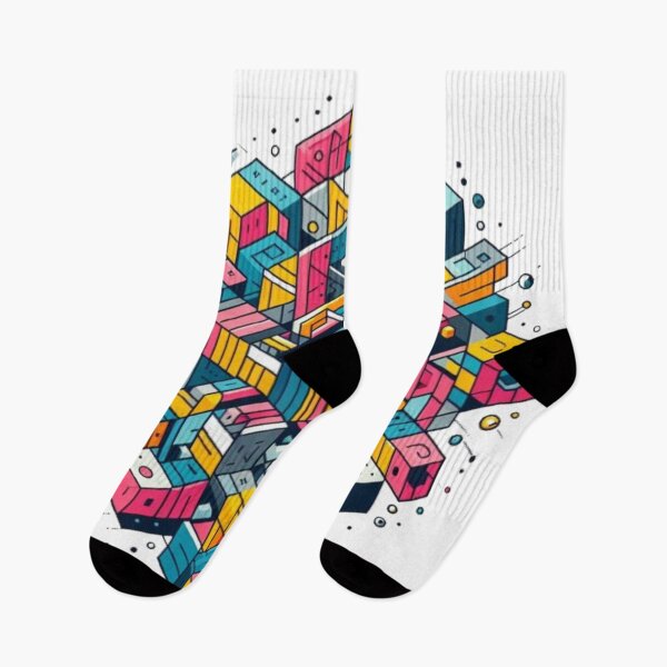 Item preview, Colorful Geometric Cityscape designed and sold by Lyavalio.