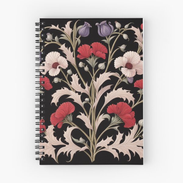 Item preview, Art Nouveau Floral Pattern Collection #1 - Red Violet Flowers #10 designed and sold by elektronen.