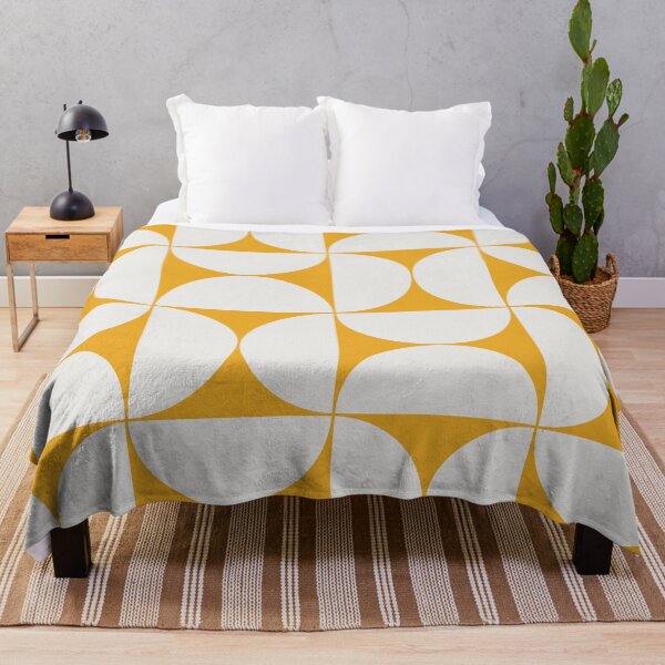 Item preview, Mid-Century Modern Pattern No.17 - Mustard Yellow and Off-White designed and sold by Zoltan Ratko.