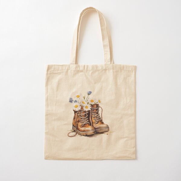 Artikel-Vorschau von alte Wanderschuhe mit Gänseblümchen, designt und verkauft von PandaKunst.