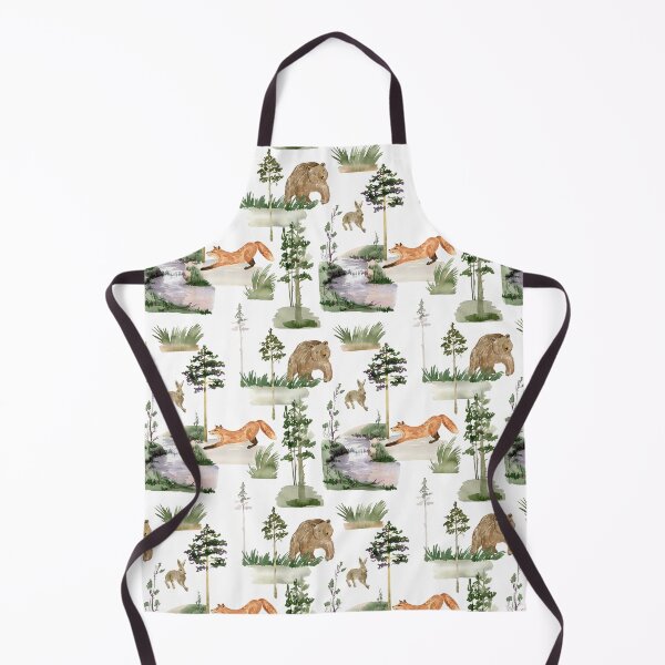 Item preview, Watercolor forest trees with animals designed and sold by tapilipa.