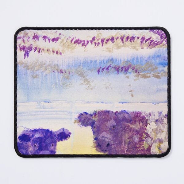 Item preview, Belted Galloway Cows Dramatic Winter Sunset designed and sold by MikeJory.