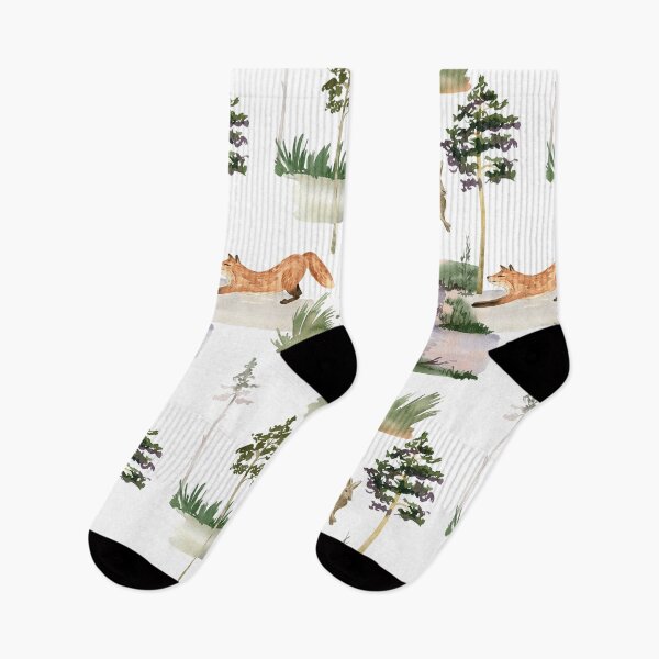 Item preview, Watercolor forest trees with animals designed and sold by tapilipa.