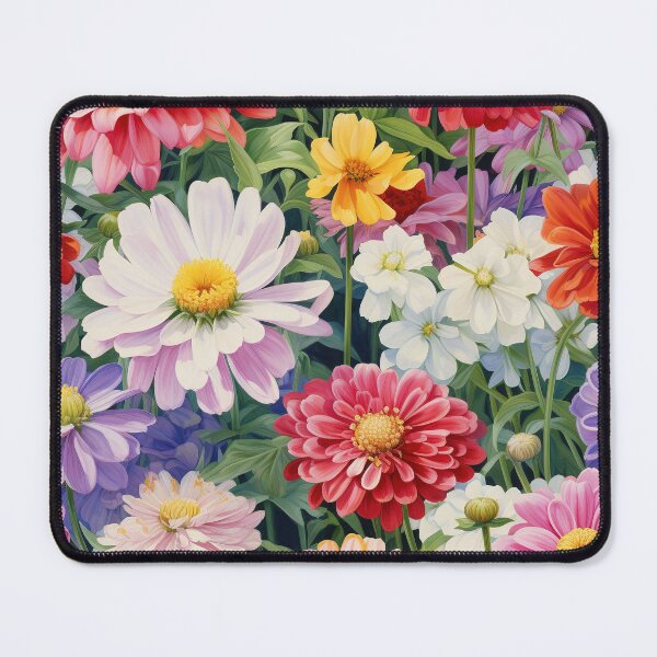 Item preview, Zinnia Tile 02: Rainbow Smiles in a Field of Daisy Dandelions and Sunshine of Nature's Confetti Party designed and sold by TheBrainArt.