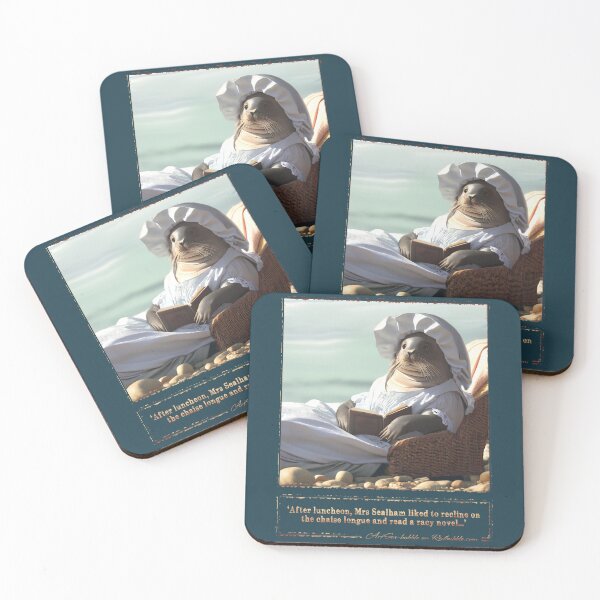 Item preview, (With text) 'After luncheon, Mrs Sealham liked to recline on the chaise longue and read a racy novel...' designed and sold by ArtSea-Bubble.