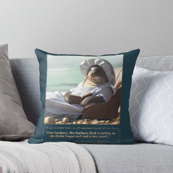 Item preview, (With text) 'After luncheon, Mrs Sealham liked to recline on the chaise longue and read a racy novel...' designed and sold by ArtSea-Bubble.