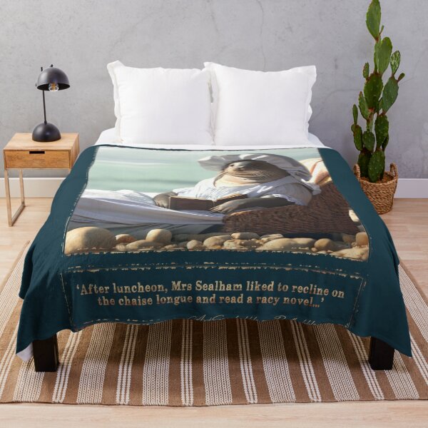 Item preview, (With text) 'After luncheon, Mrs Sealham liked to recline on the chaise longue and read a racy novel...' designed and sold by ArtSea-Bubble.