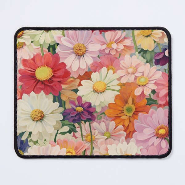 Item preview, Zinnia Tile 03: Rainbow Smiles in a Field of Daisy Dandelions and Sunshine of Nature's Confetti Party designed and sold by TheBrainArt.