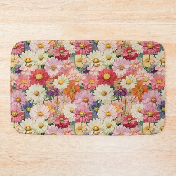 Item preview, Zinnia Tile 03: Rainbow Smiles in a Field of Daisy Dandelions and Sunshine of Nature's Confetti Party designed and sold by TheBrainArt.