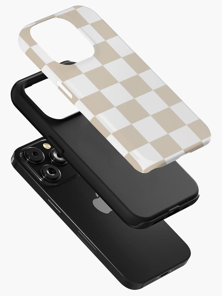 iPhone 13 Pro Max Brown Classic Checkered Big Checkerboard Case