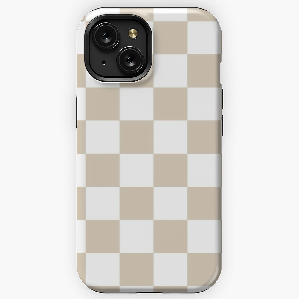 White and Tan Brown Checkerboard iPad Case & Skin for Sale by  ColorsPatterns