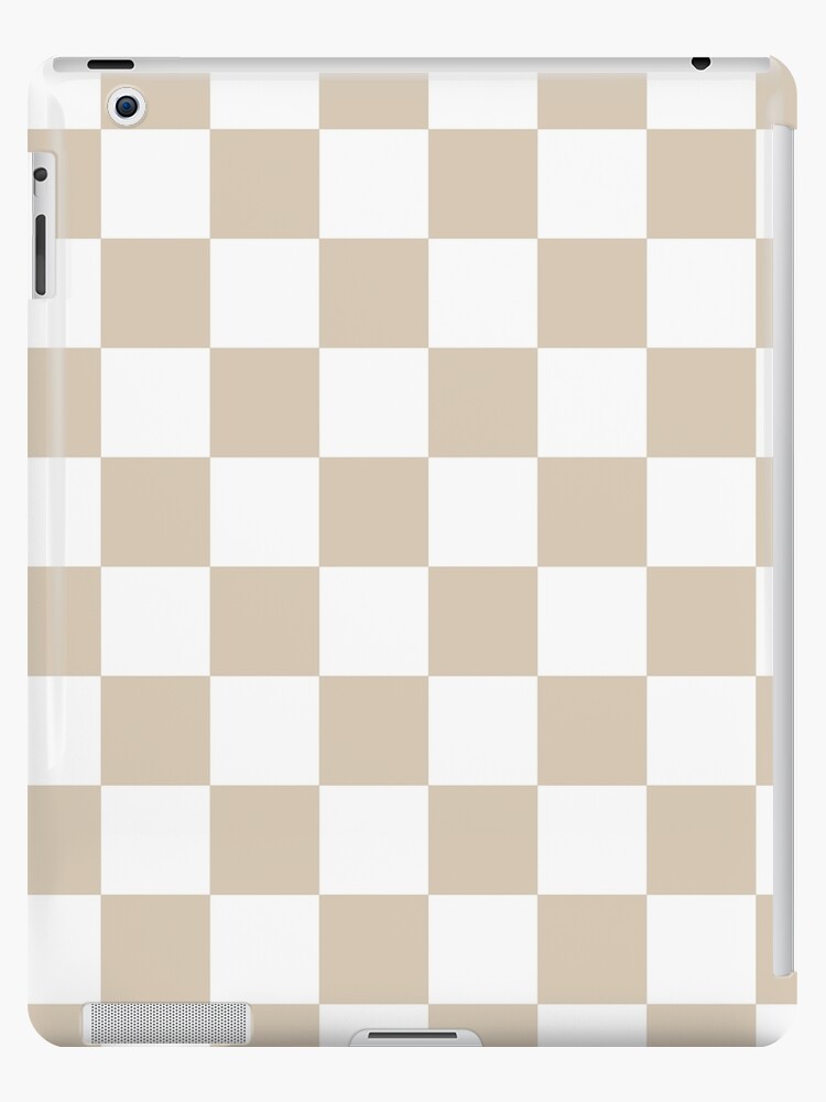 LIGHT BEIGE Checkered Protective Phone Case iPhone 
