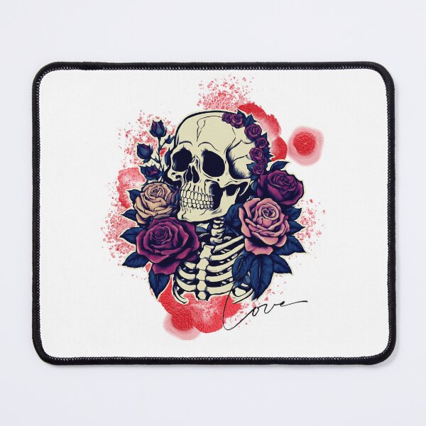 Item preview, Romantic skull girlie romance Valentines Day designed and sold by CyberArtistOne.