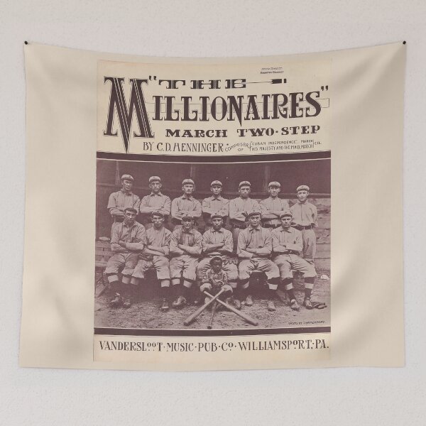 Item preview, The Millionaires. Vintage Baseball Sheet Music cover. (Restored). HIGH DEFINITION designed and sold by MINDTHECHERRY.