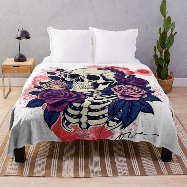 Item preview, Romantic skull girlie romance Valentines Day designed and sold by CyberArtistOne.
