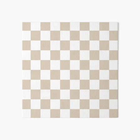 Brown, Beige: Checkered Pattern Art Board Print for Sale by Jared