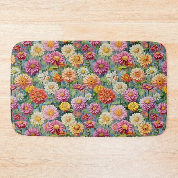 Item preview, Zinnia Tile 04: Rainbow Smiles in a Field of Daisy Dandelions and Sunshine of Nature's Confetti Party designed and sold by TheBrainArt.