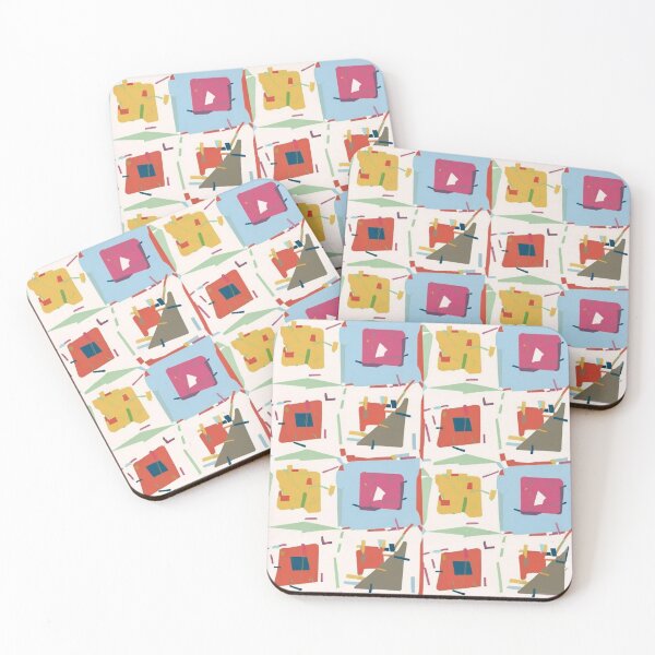 Item preview, CUTE PATTERN SQUARES-MULTICOLOUR . designed and sold by Blue Eye.