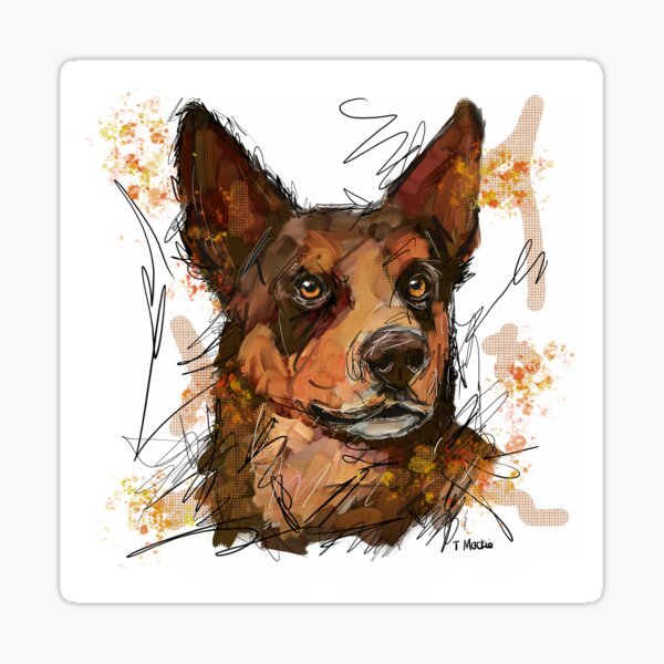 Artikel-Vorschau von Brauner und hellbrauner Kelpie, designt und verkauft von TraceyMackieArt.
